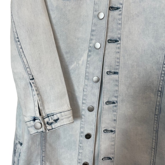 L'AGENCE Jacket Size S/P Vienna Cosmo Long Denim Pockets Made in USA Boho NEW - Picture 11 of 16